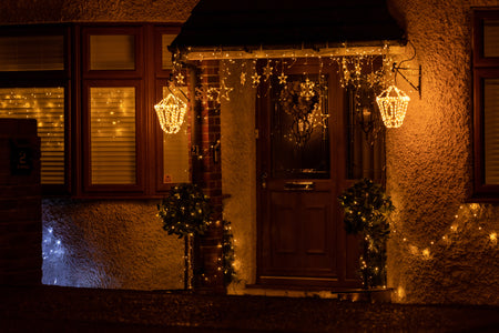 outdoor light hanging on a patio in a outdoor space