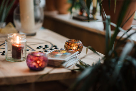 home decor glasses on a table