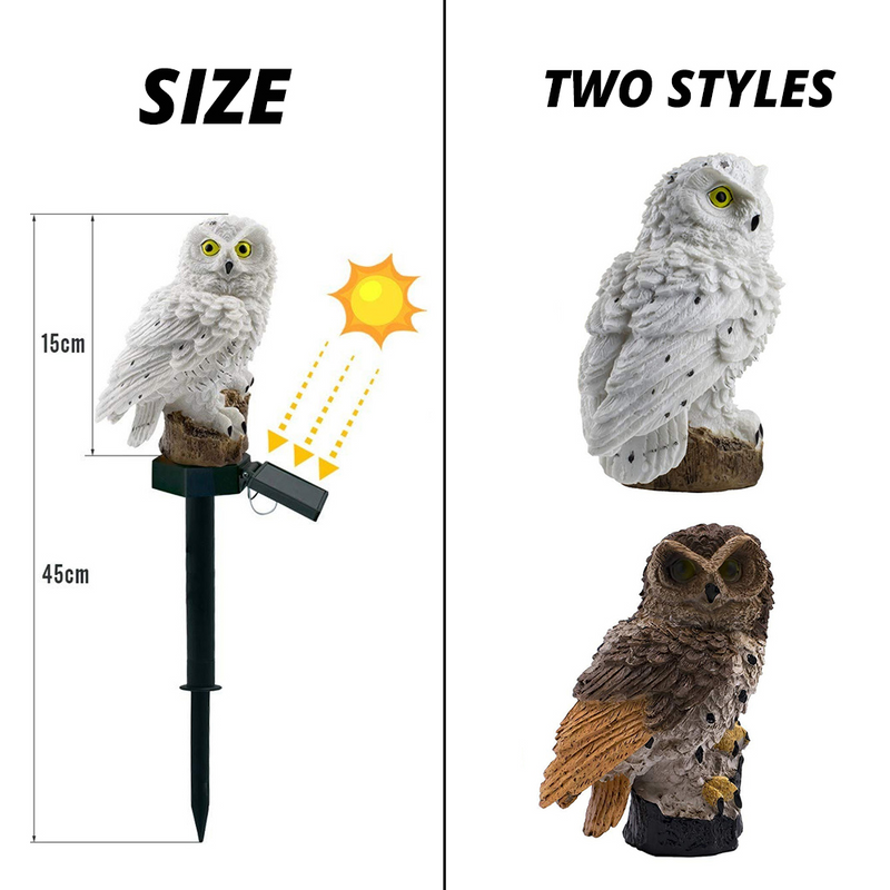 Solar Owl Garden Light Outdoor LED Lawn Lamp For Garden Decoration Waterproof Christmas Lights Outdoor Solar Lamp Post - Trendy Treasures