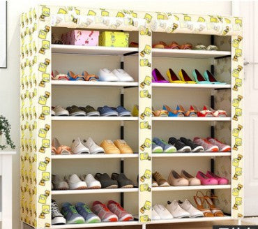 Actionclub Thick Non-woven Double Row Multi-layer Shoe Cabinet Shoe Rack Storage Shoe Organizer Shelves DIY Home Furniture - Trendy Treasures