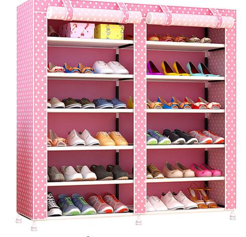 Actionclub Thick Non-woven Double Row Multi-layer Shoe Cabinet Shoe Rack Storage Shoe Organizer Shelves DIY Home Furniture - Trendy Treasures