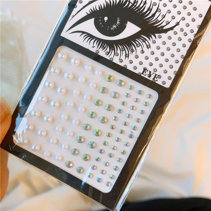 Eye And Face Decoration Patch Makeup Sticker Pearl Veneer Eye Makeup - Trendy Treasures