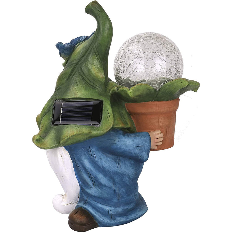 Meditation Dwarf Statue American Country Solar Luminous Dwarf Fairy Ornaments Garden Lawn Decoration - Trendy Treasures