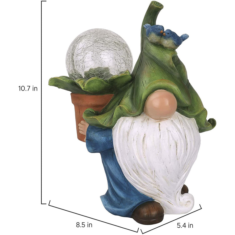 Meditation Dwarf Statue American Country Solar Luminous Dwarf Fairy Ornaments Garden Lawn Decoration - Trendy Treasures