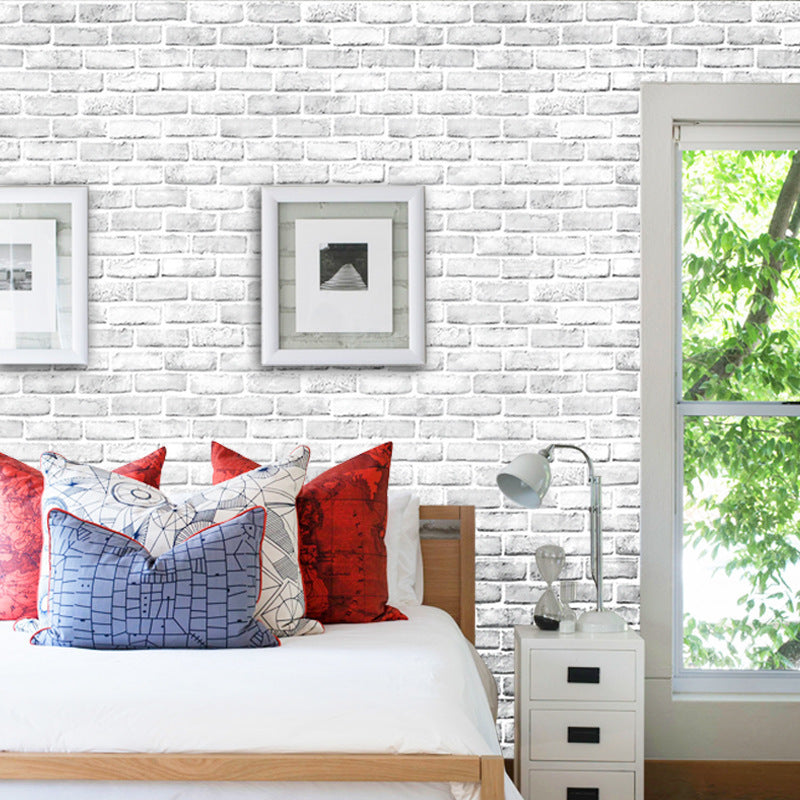 Simulation Brick Pattern WhiteBrick Wall Paper Sticker - Trendy Treasures