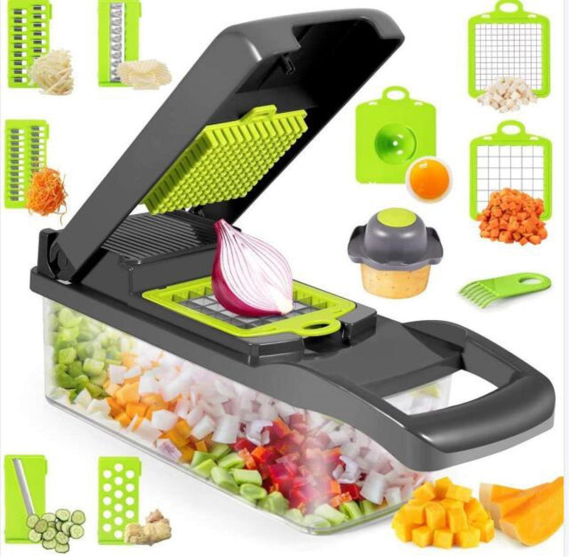 12 In 1 Manual Vegetable Chopper Kitchen Gadgets Food Chopper Onion Cutter Vegetable Slicer - Trendy Treasures