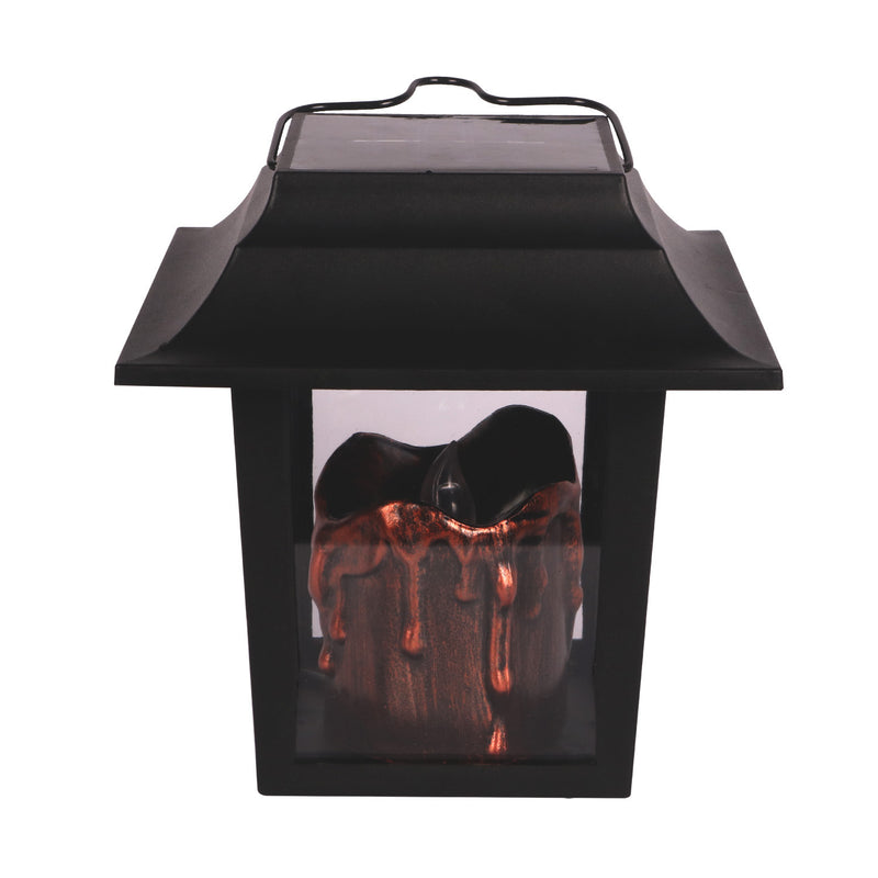 Retro Outdoor Decoration Electronic Hanging Lamp Garden Courtyard LED Portable Candle Solar Lanterns - Trendy Treasures