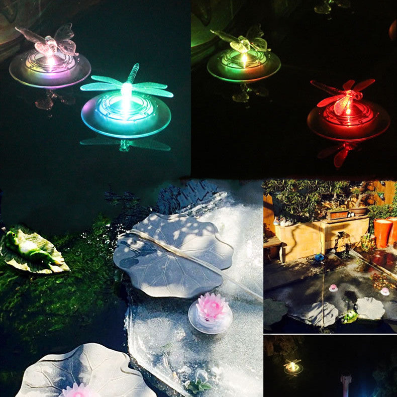 Solar LED Float Lamp Butterfly Dragonfly Shape Garden Pond Water Light Creative Swimming Pool Underwater Light Decor Accessories - Trendy Treasures