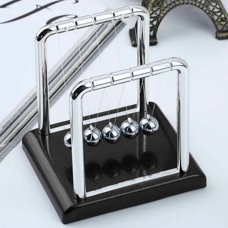 Newtons Cradle Steel Balance Ball Physics Science Pendulum Early Development Educational Desktop Toy Gift Office DecorationNewtons Cradle Pendulum Balance Ball Perpetual Motion Physics Decor Gift - Trendy Treasures