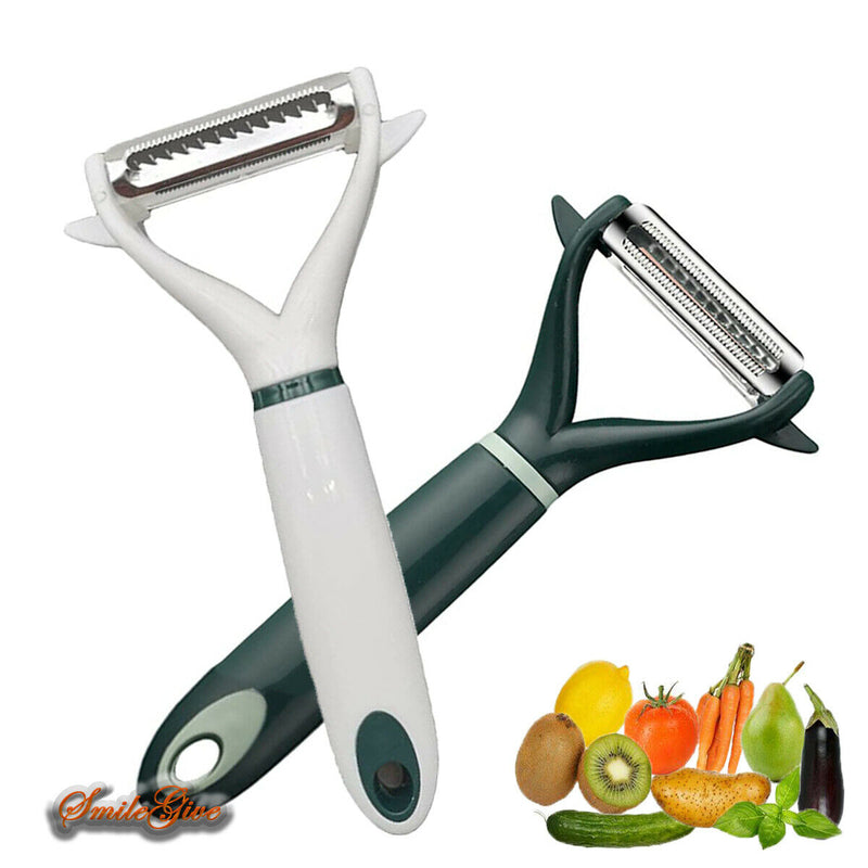 2 In 1 Vegetable Fruit Potato Peeler Upgrade Sharp Parer Slicer Julienne Cutter - Trendy Treasures