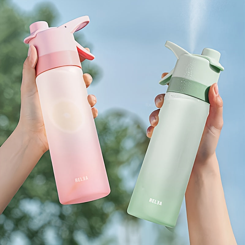 Misting Water Bottle For Sports And Outdoor Activities - BPA-Free Food Grade Plastic With Spray Mist - Portable And Convenient For Office, Gym, Running, Biking, And Workout - Trendy Treasures