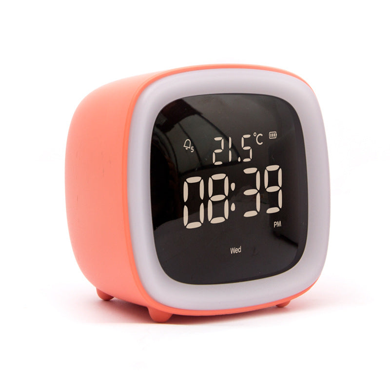 Rechargeable Alarm Clock Night Light Digital Electronic Clock With Temperature Display For Children Desk Clock - Trendy Treasures