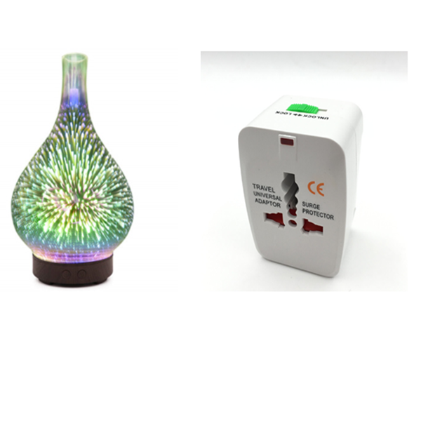 3D Glass Aroma Diffuser Colorful Lamp Humidifier Night Light - Trendy Treasures