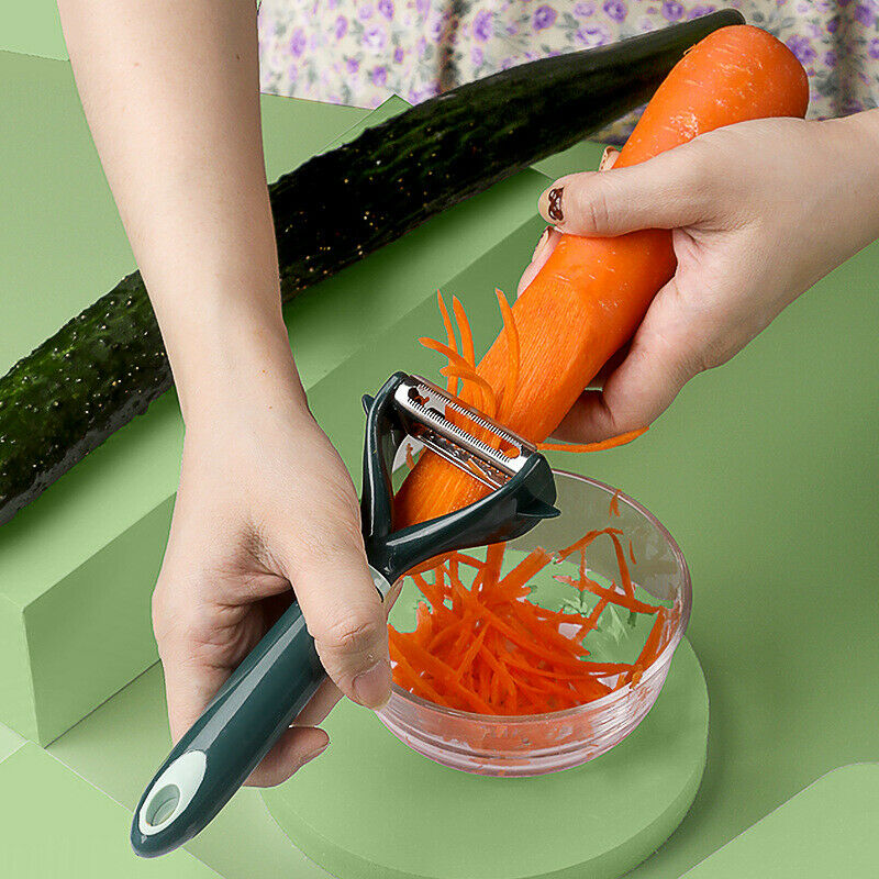 2 In 1 Vegetable Fruit Potato Peeler Upgrade Sharp Parer Slicer Julienne Cutter - Trendy Treasures