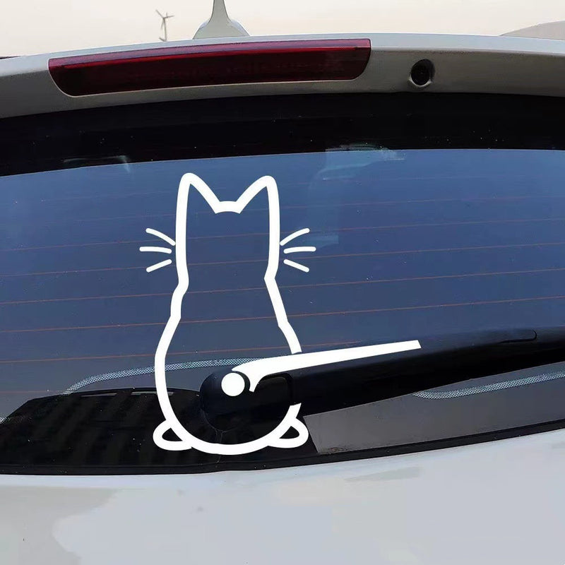 Personalized Cute Cat Shape Wiper Decoration Sticker - Trendy Treasures