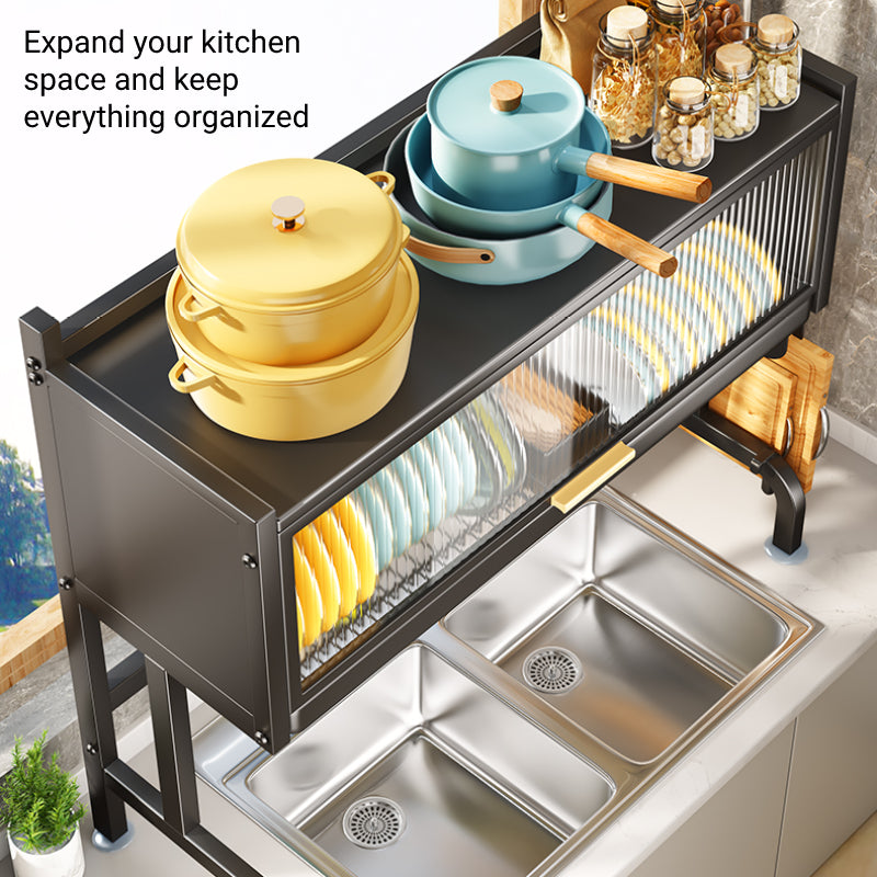 Retractable Hole Plate Kitchen Countertop Dish Drain Rack Multifunctional - Trendy Treasures