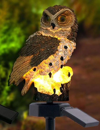 Solar Owl Garden Light Outdoor LED Lawn Lamp For Garden Decoration Waterproof Christmas Lights Outdoor Solar Lamp Post - Trendy Treasures