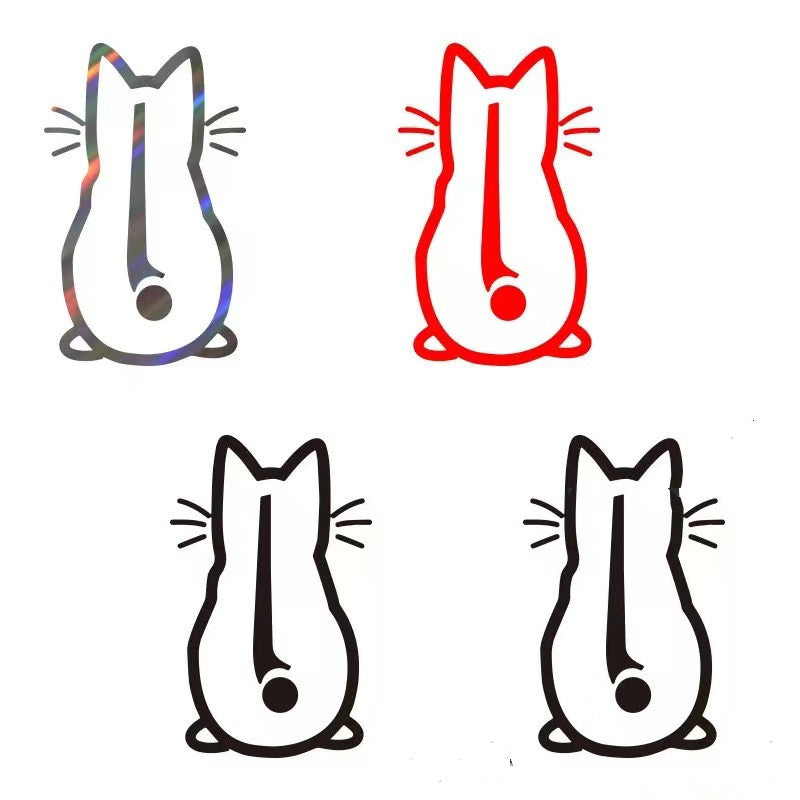 Personalized Cute Cat Shape Wiper Decoration Sticker - Trendy Treasures