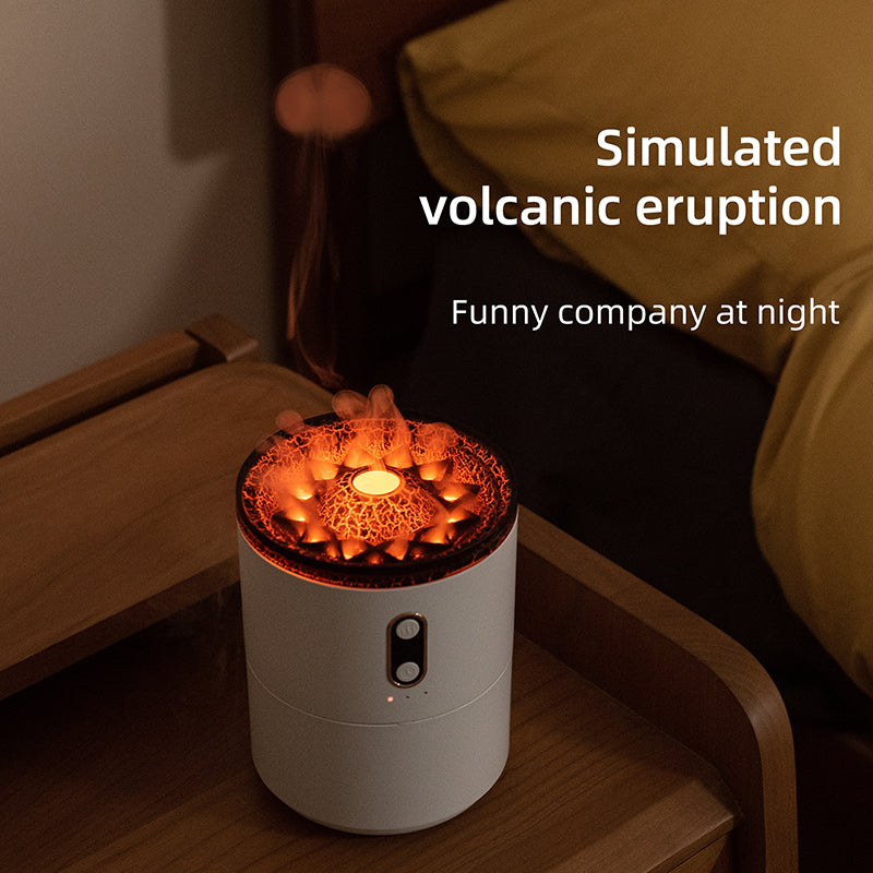 Volcanic Flame Aroma Essential Oil Diffuser USB Portable Jellyfish Air Humidifier Night Light Lamp Fragrance Humidifier - Trendy Treasures