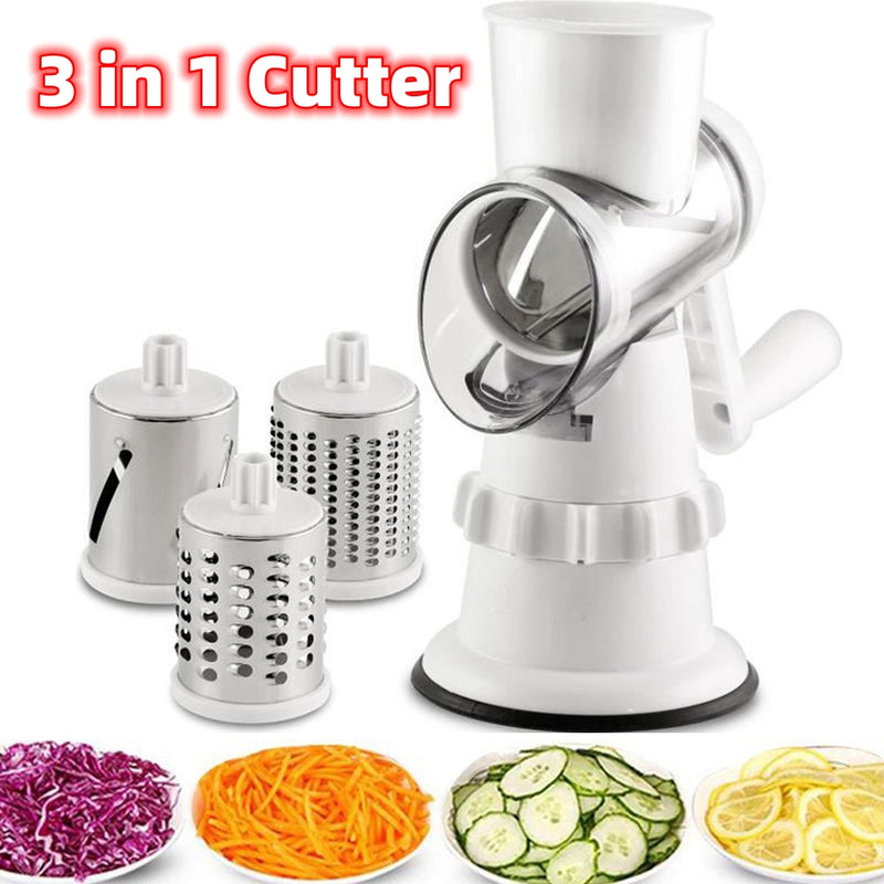 3 In 1 Vegetable Slicer Manual Kitchen Accessories Grater For Vegetable Cutter Round Chopper Mandolin Shredder Potato Home Kitchen Supplies Kitchen Gadgets - Trendy Treasures