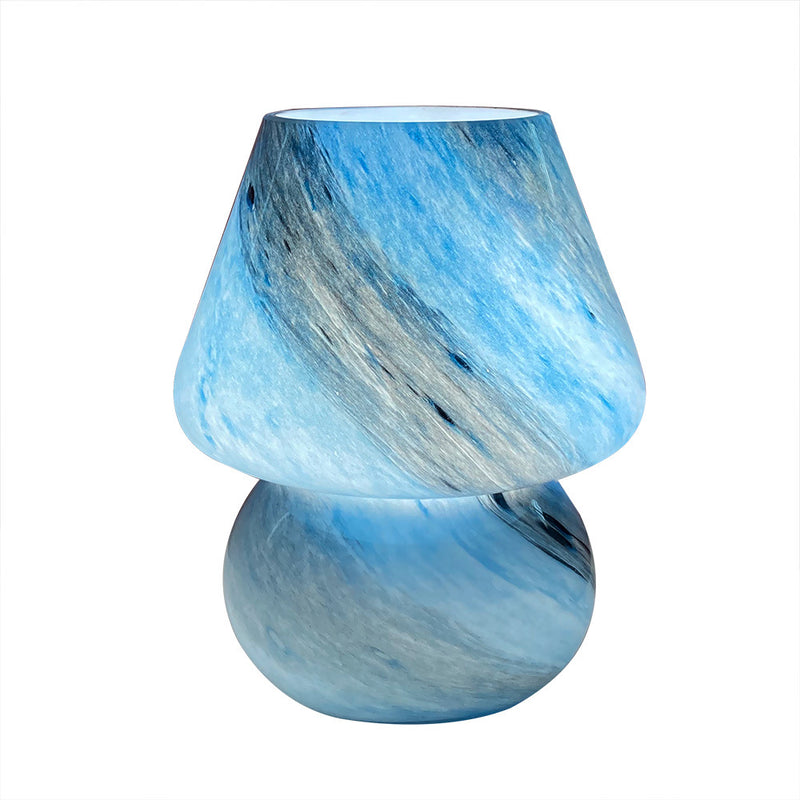 Handmade Glass Mushroom Table Lamp, Bedside Small Night Lamp - Trendy Treasures