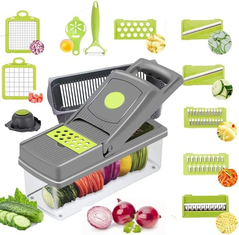 15 In 1 Food Vegetable Slicer Salad Fruit Peeler Cutter Dicer Chopper Kitchen - Trendy Treasures