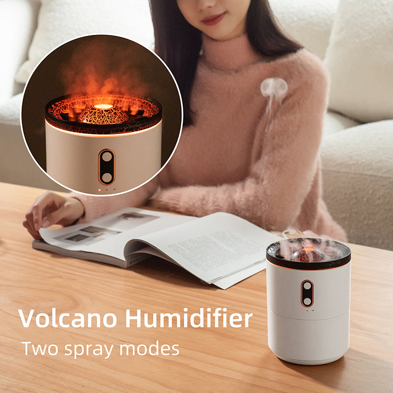 Volcanic Flame Aroma Essential Oil Diffuser USB Portable Jellyfish Air Humidifier Night Light Lamp Fragrance Humidifier - Trendy Treasures