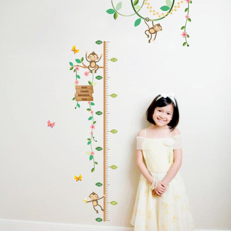 Tree Lion Wall Stickers Height Measure for Kid Rooms - Trendy Treasures