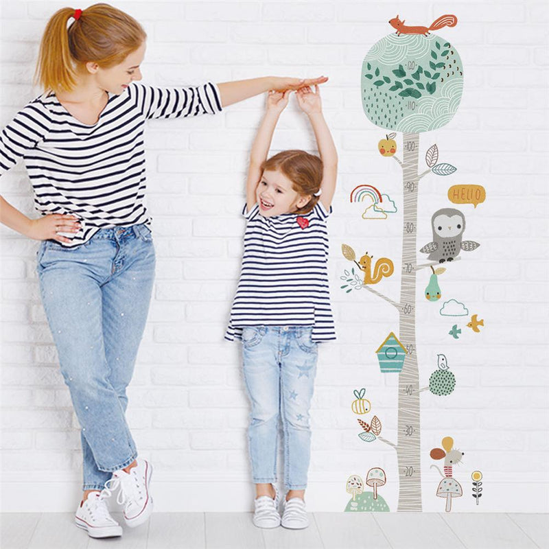 Tree Lion Wall Stickers Height Measure for Kid Rooms - Trendy Treasures