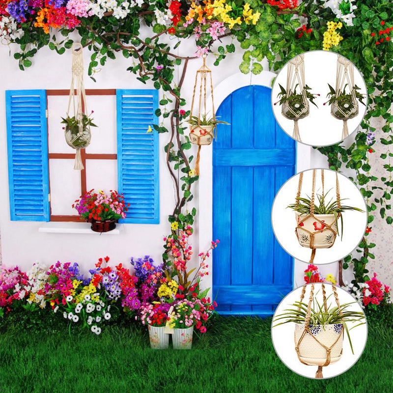 Handmade Macrame Plant, Flower Pot Hanger - Trendy Treasures