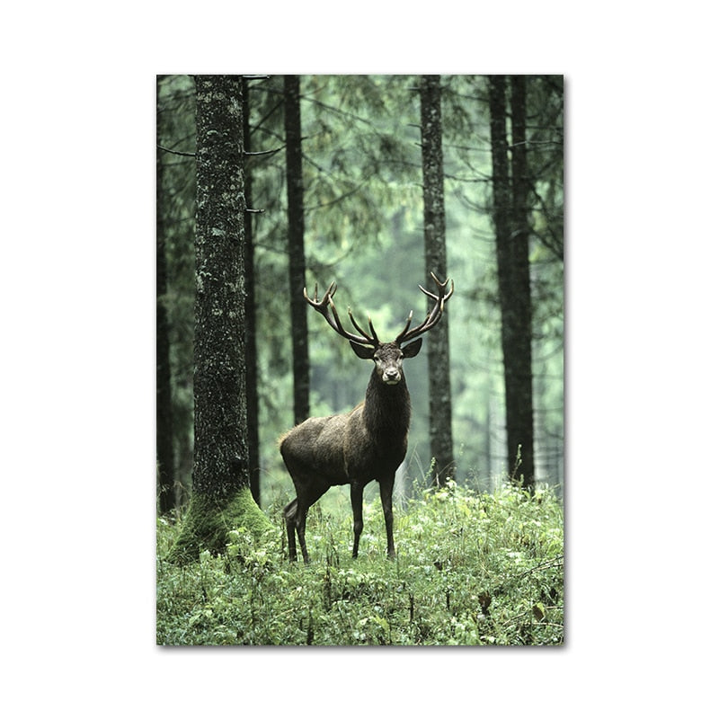 Green Forest Canvas Poster Nature Landscape Picture Art - Trendy Treasures