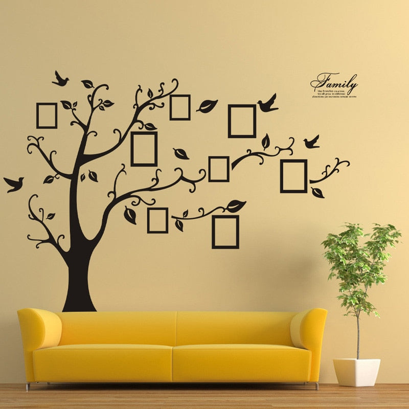 Large Adhesive Family Tree Wall Stickers Mural Art Home Decor - Trendy Treasures