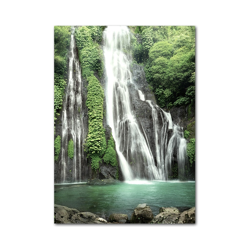 Green Forest Canvas Poster Nature Landscape Picture Art - Trendy Treasures