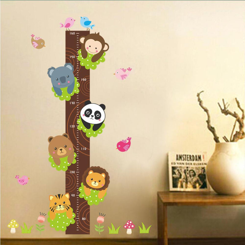 Tree Lion Wall Stickers Height Measure for Kid Rooms - Trendy Treasures