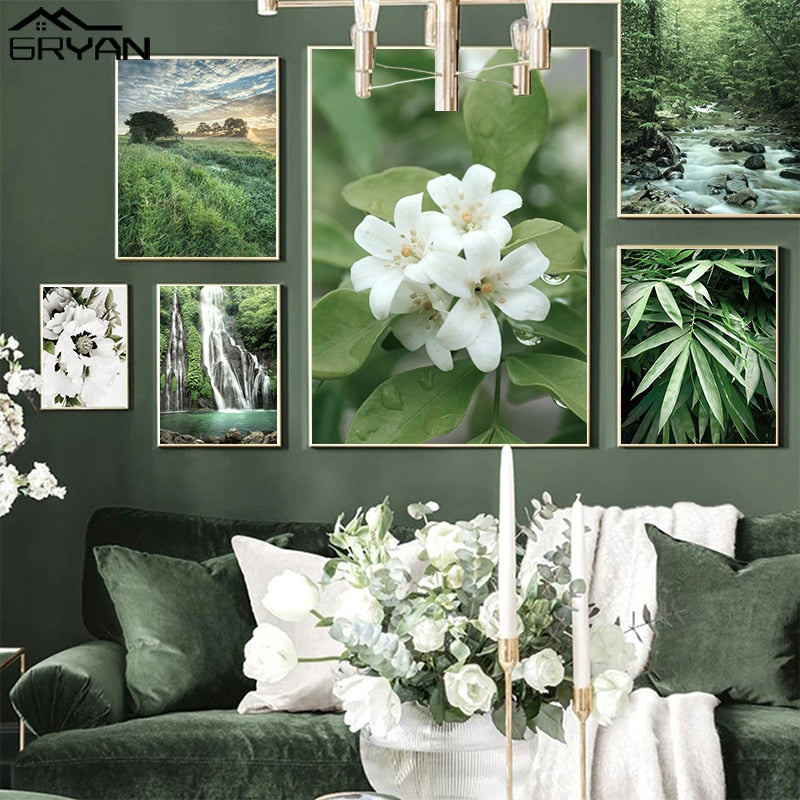 Green Forest Canvas Poster Nature Landscape Picture Art - Trendy Treasures