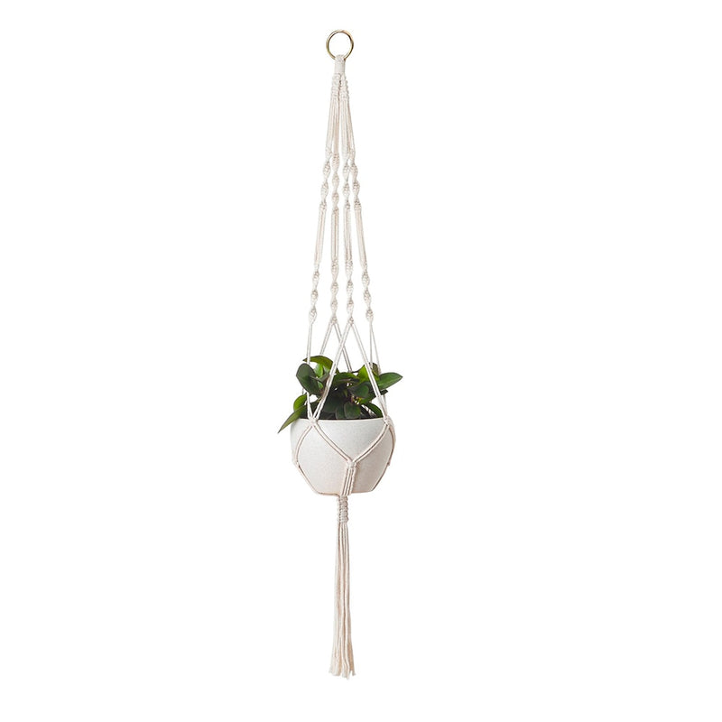 Handmade Macrame Plant, Flower Pot Hanger - Trendy Treasures