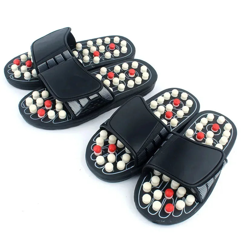 Massage Slippers Men's and Women's Foot Reflexology Massage Non-slip Shoes Waterproof Acupoint Massage Flat Slippers