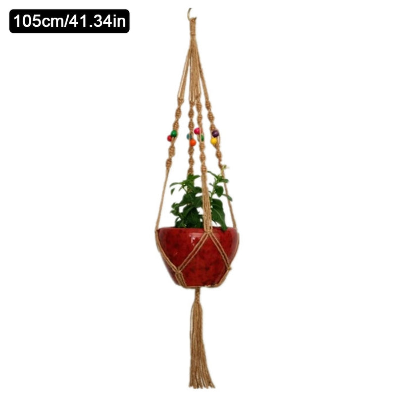 Handmade Macrame Plant, Flower Pot Hanger - Trendy Treasures