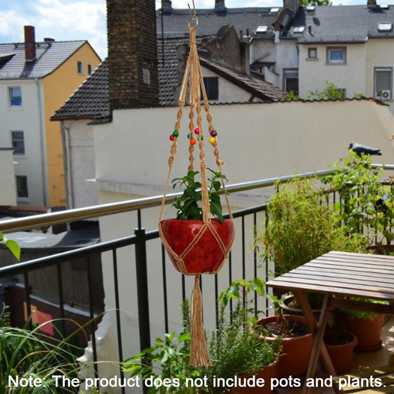 Handmade Macrame Plant, Flower Pot Hanger - Trendy Treasures