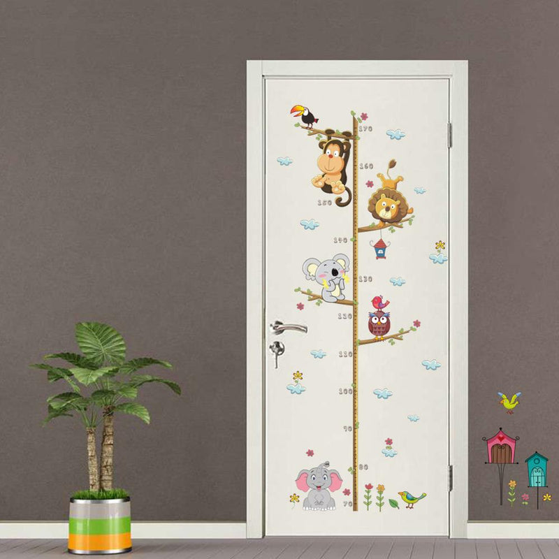 Tree Lion Wall Stickers Height Measure for Kid Rooms - Trendy Treasures