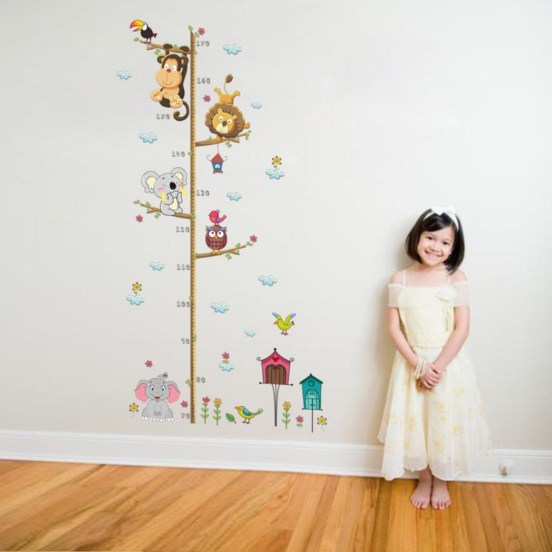 Tree Lion Wall Stickers Height Measure for Kid Rooms - Trendy Treasures