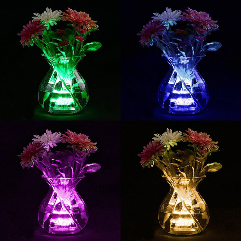 10 LED Submersible Lights Underwater Waterproof Wedding Vase Base Lamp Underwater Night Lamp Outdoor Vase Bowl Garden Party Decoration - Trendy Treasures