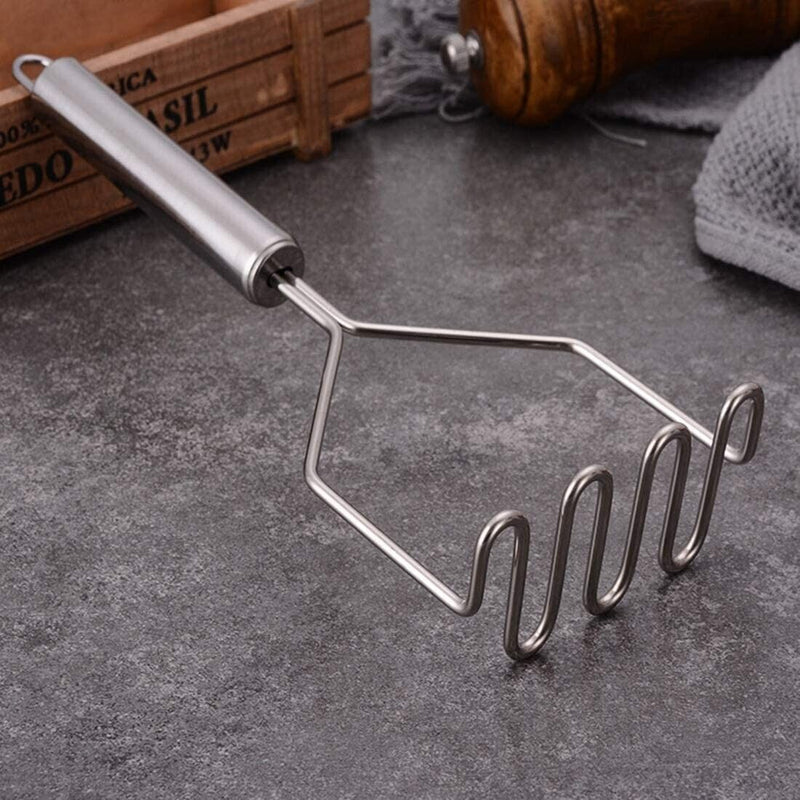 Stainless Steel Wire Masher Potato Masher With Long Handle Food Masher Utensil - Trendy Treasures