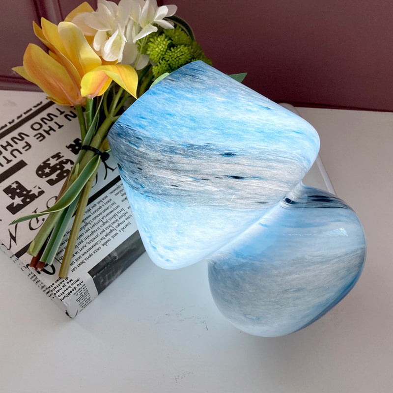 Handmade Glass Mushroom Table Lamp, Bedside Small Night Lamp - Trendy Treasures