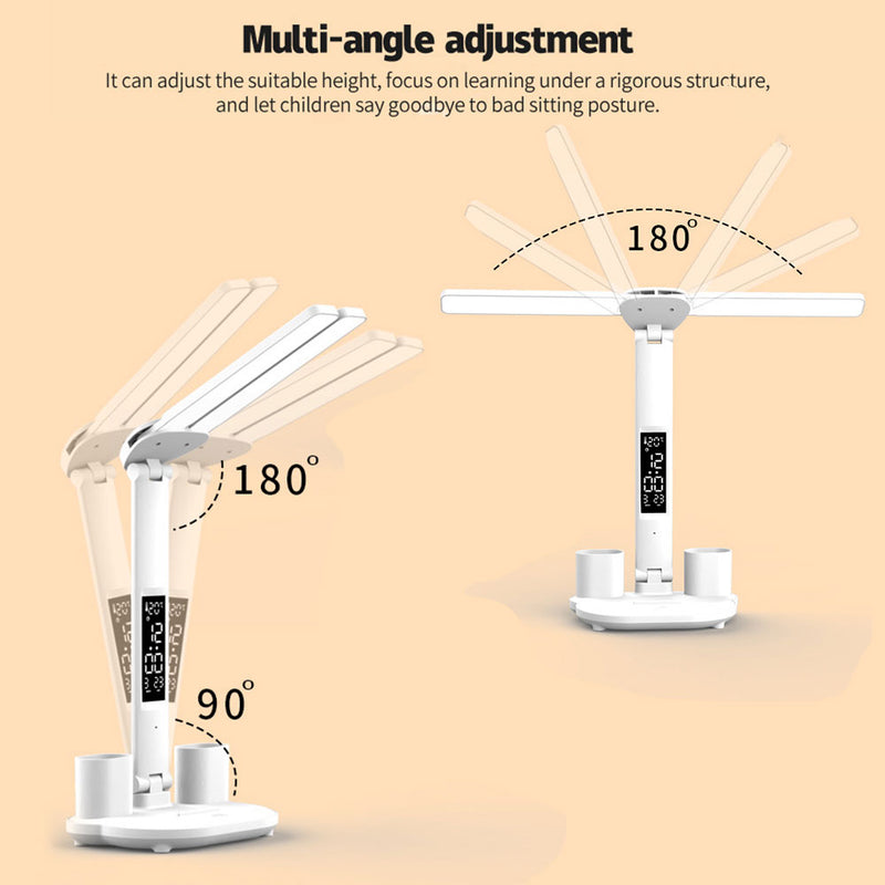 LED Desk Lamp,Multifunction Table Lamp With Calendar USB Touch Night Light With Pen Holder For Bedroom Reading Lamp - Trendy Treasures