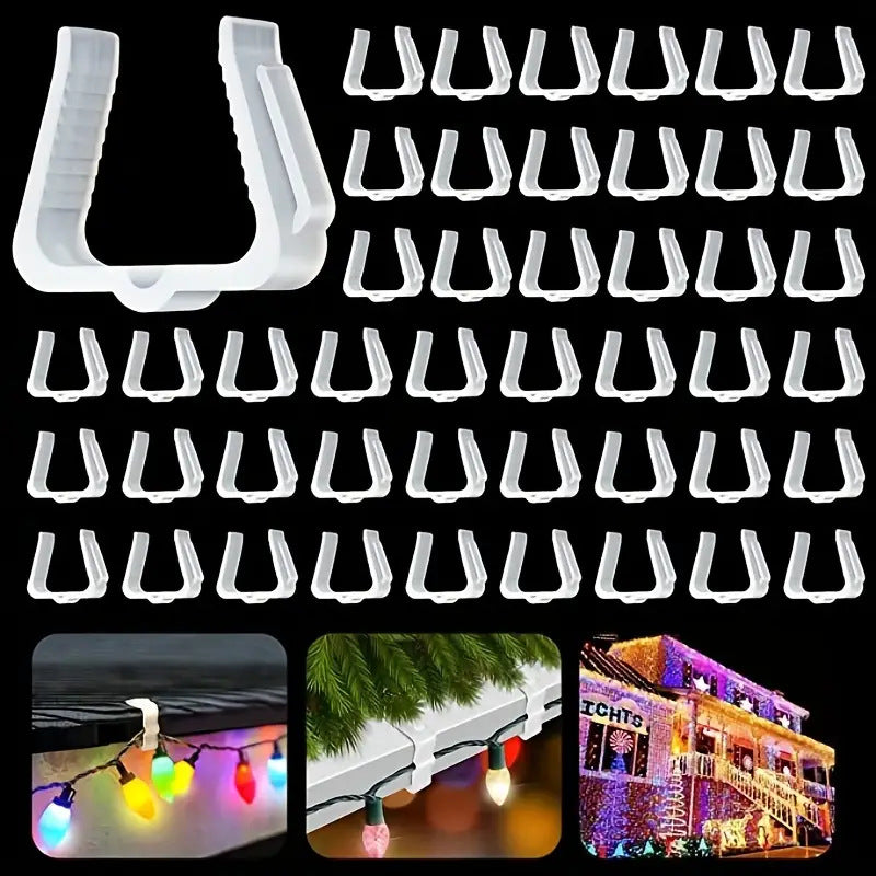 Christmas Decoration Outdoor Lamp String Plastic Waterproof Clip - Trendy Treasures