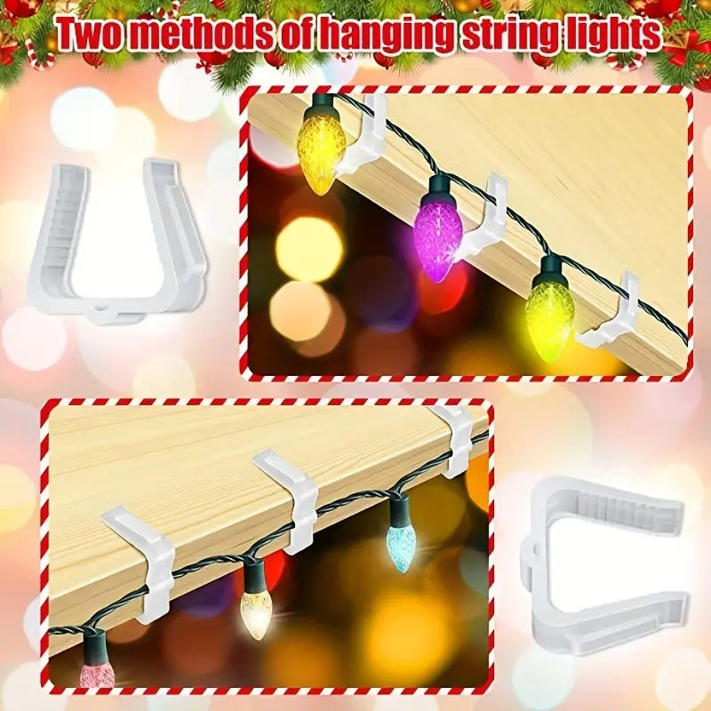 Christmas Decoration Outdoor Lamp String Plastic Waterproof Clip - Trendy Treasures