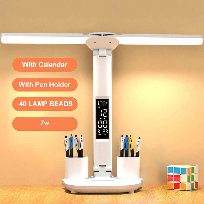 LED Desk Lamp,Multifunction Table Lamp With Calendar USB Touch Night Light With Pen Holder For Bedroom Reading Lamp - Trendy Treasures