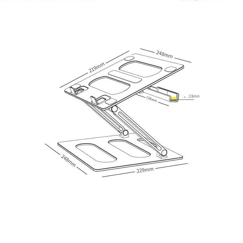 Metal Laptop Stand Office Adjustable Lift Table - Trendy Treasures