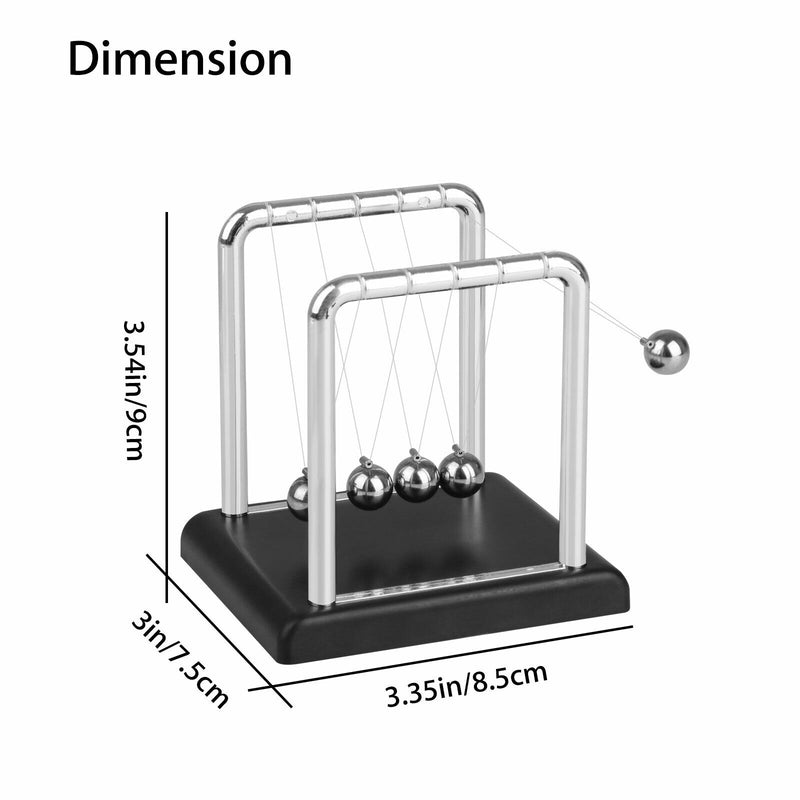 Newtons Cradle Steel Balance Ball Physics Science Pendulum Early Development Educational Desktop Toy Gift Office DecorationNewtons Cradle Pendulum Balance Ball Perpetual Motion Physics Decor Gift - Trendy Treasures